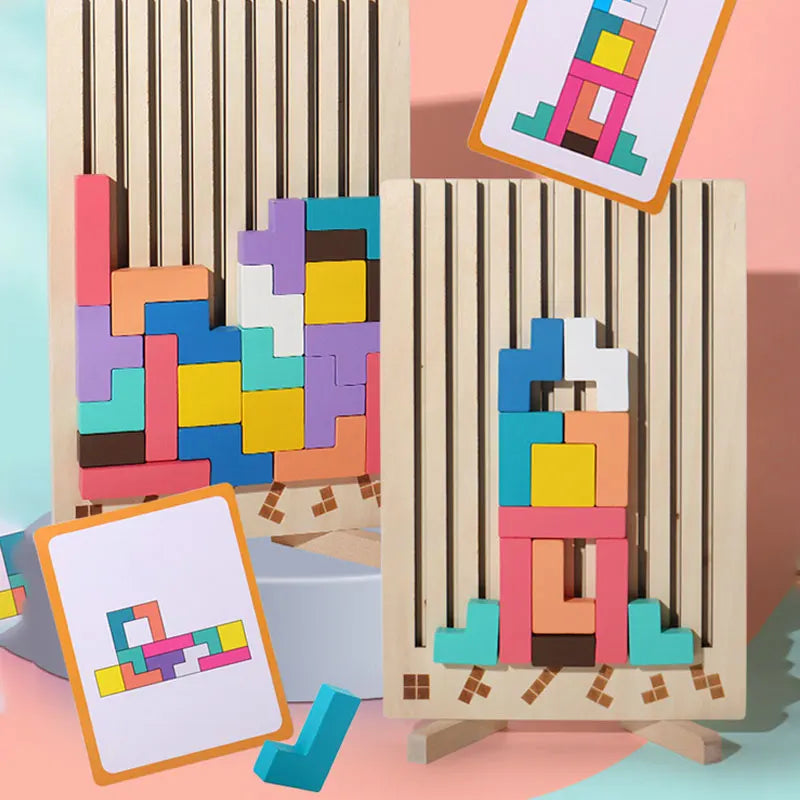 Wooden Tetris - Montessori