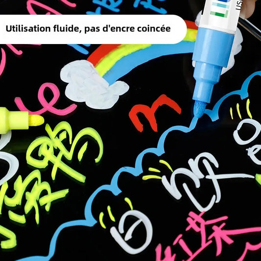 Stylo tableau lumineux LED 12 couleurs — stylo liquide effaçable