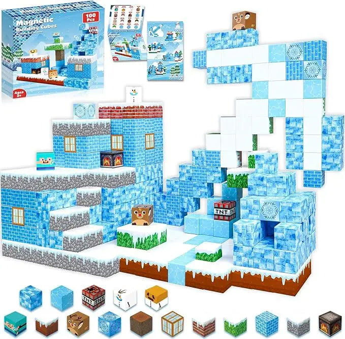 🧲 Cube magnétique- Forteresse Arctique ❄️(100pcs)