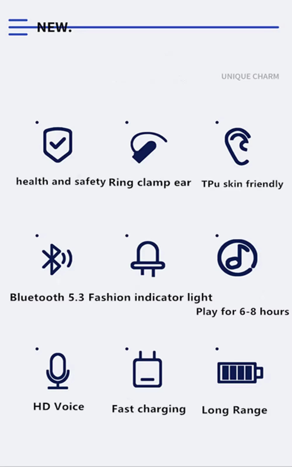 Écouteur Bluetooth Clip-On Monaural