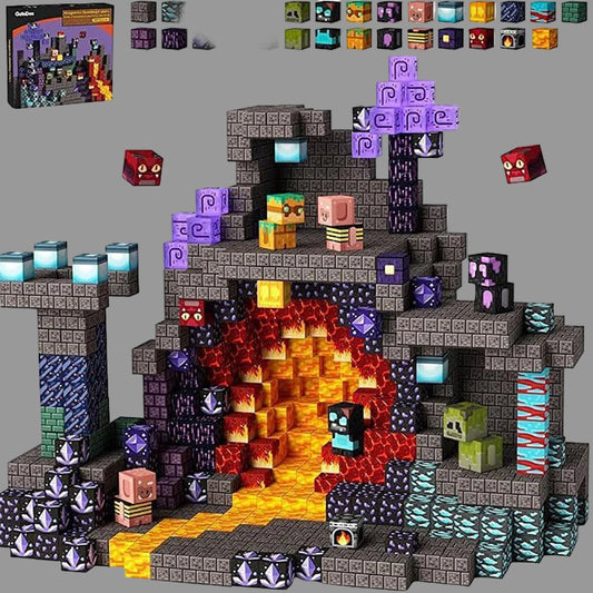 🧲 Cube magnétique-Forteresse du Feu Éternel 🔥(100pcs)