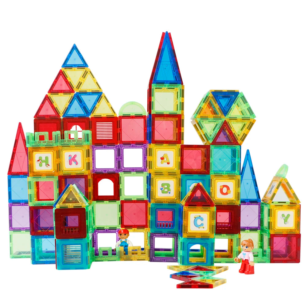 Jeu de construction magnétique transparents