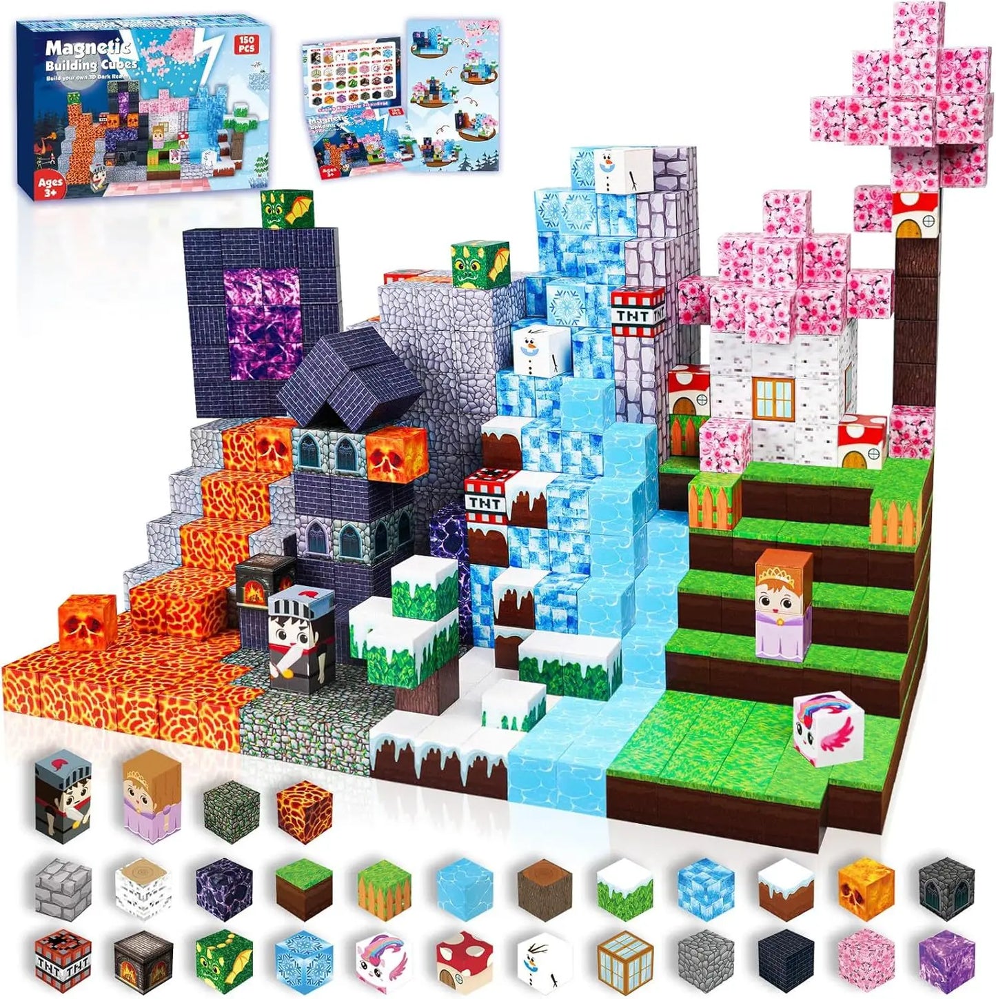 🧲 Cube magnétique- Lave & Neige (150pcs)