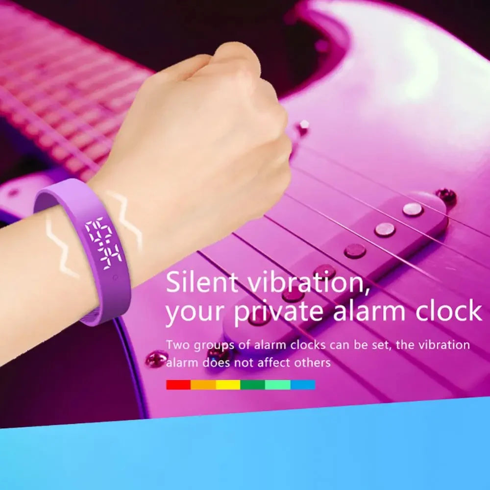 Bracelet Intelligent avec Alarme Vibrante et Thermomètre Corporel