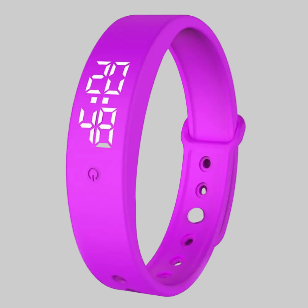 Bracelet Intelligent avec Alarme Vibrante et Thermomètre Corporel