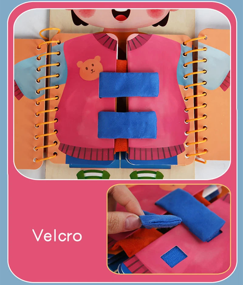 Montessori  Planche d’éveil- habillage